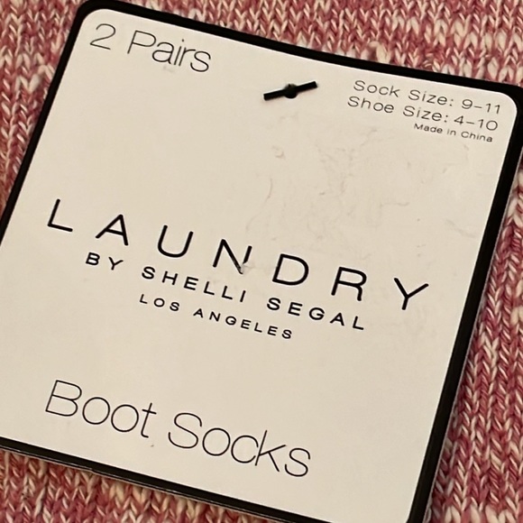 Laundry by Shelli Segal Boot Socks. (2) Pair. Shoe Size 4-10. NWT! - Picture 4 of 5